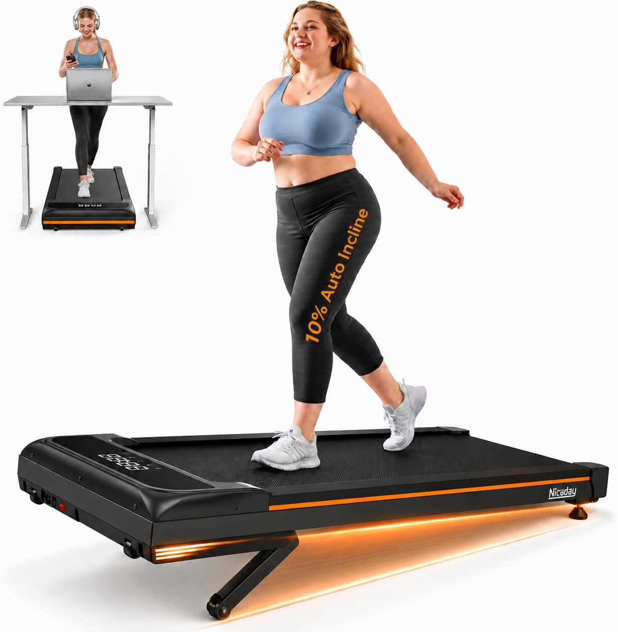 Treadmill Incline Home 3Hp - Caminadora para Debajo del Escritorio con