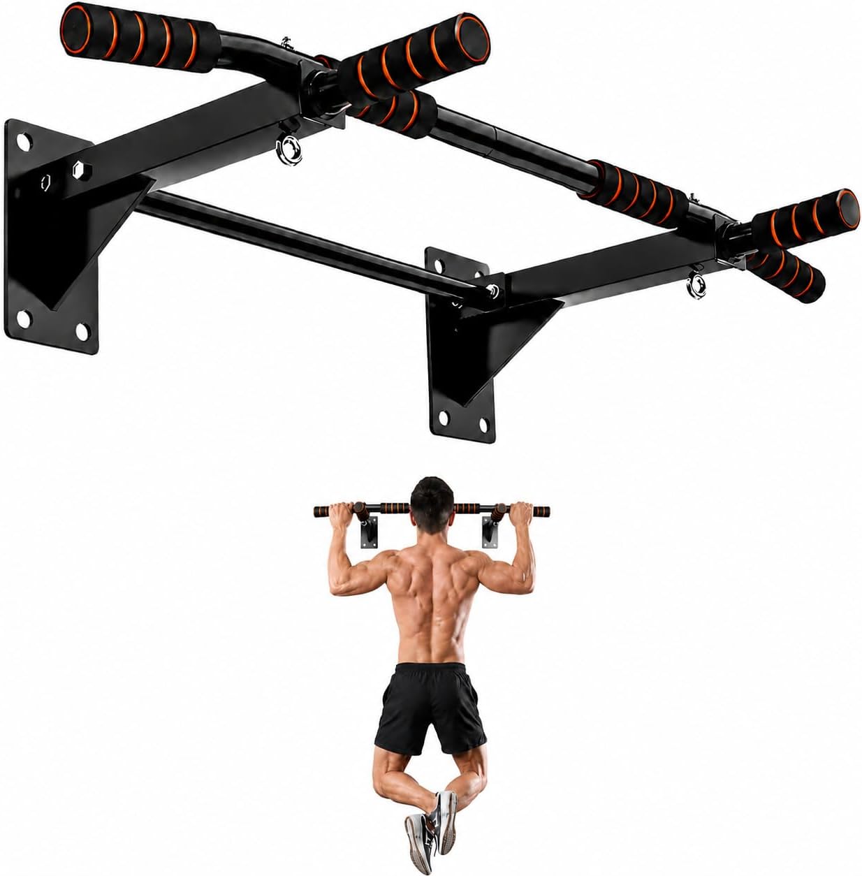 Pull Up Bar Wall Mounted - Barra de dominadas para gimnasio en