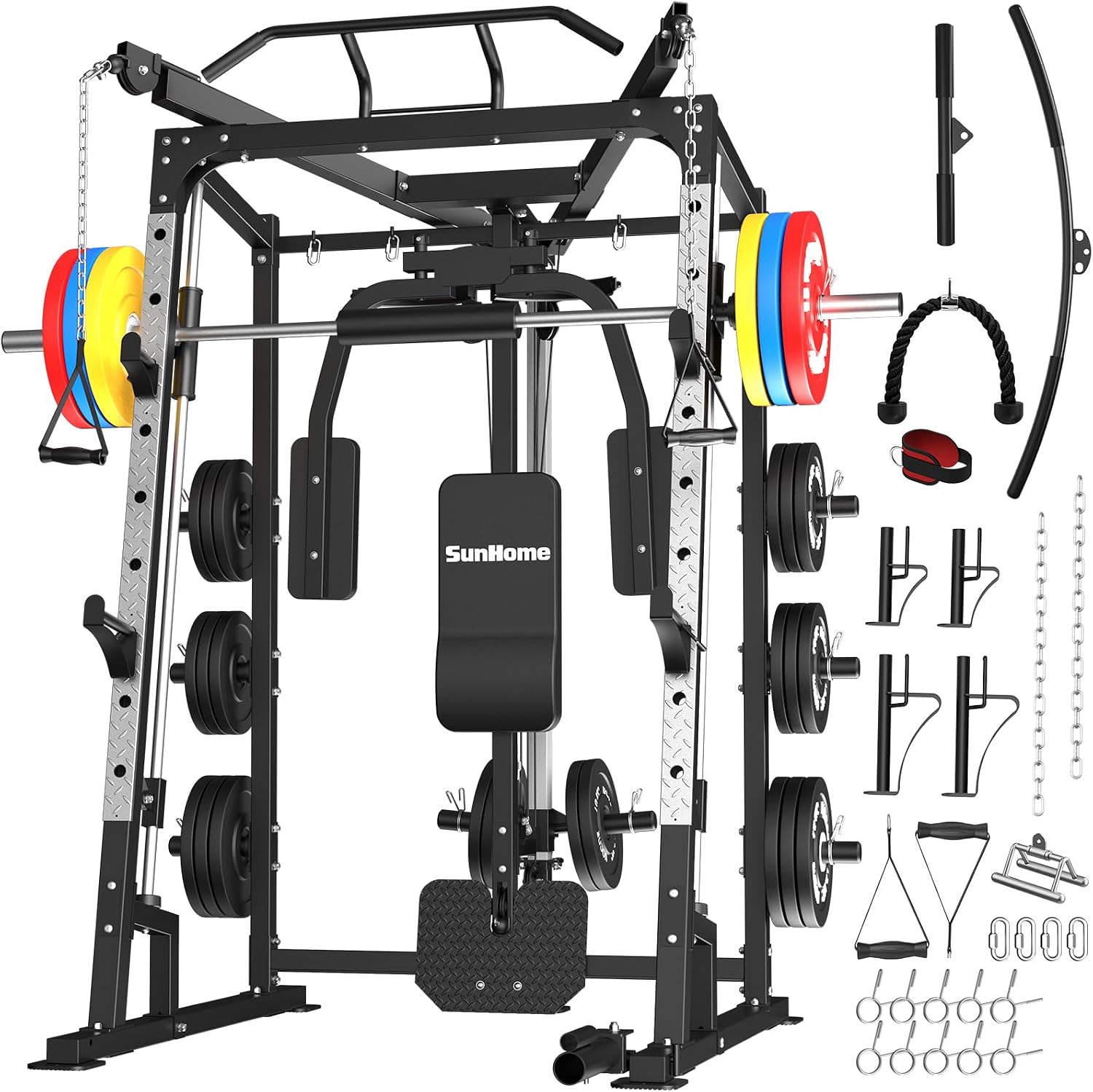 Cable Crossover Machine Home - Jaula de fuerza Smith Machine, soporte