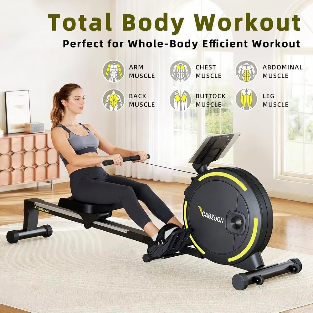 Rowing Machine Magnetic - Máquina de Remo Magnética Silenciosa, Capacidad