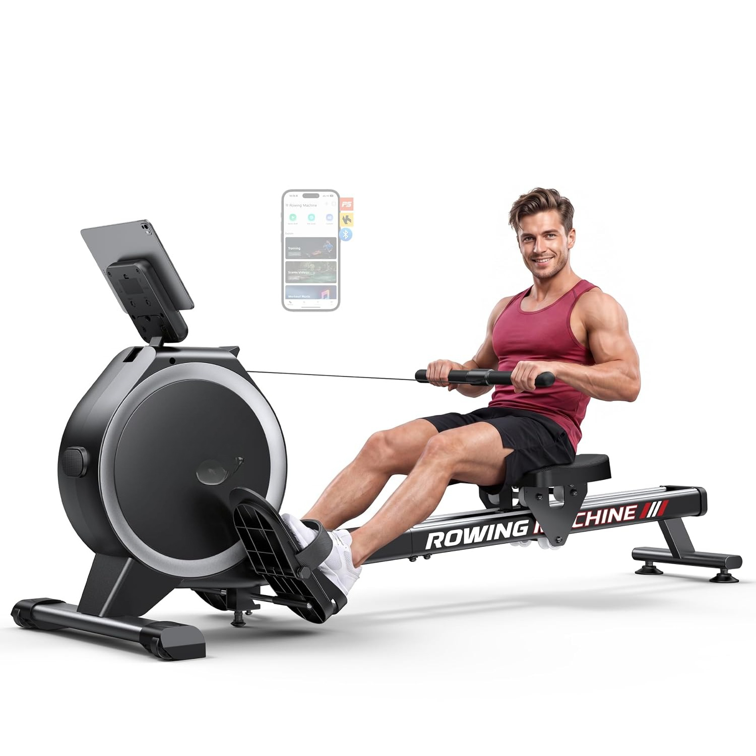 Rowing Machine Magnetic - Máquinas de Remo para el Hogar,