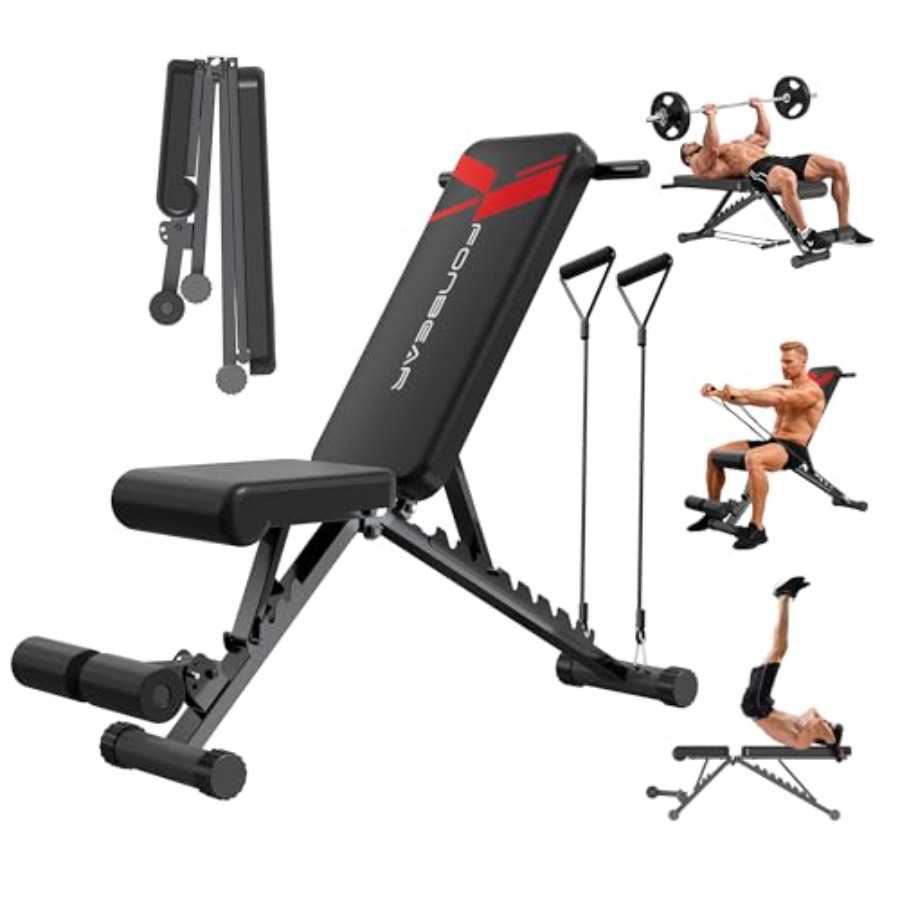 Bench Press Adjustable Incline - Banco de Pesas Ajustable 660LBS, Banco