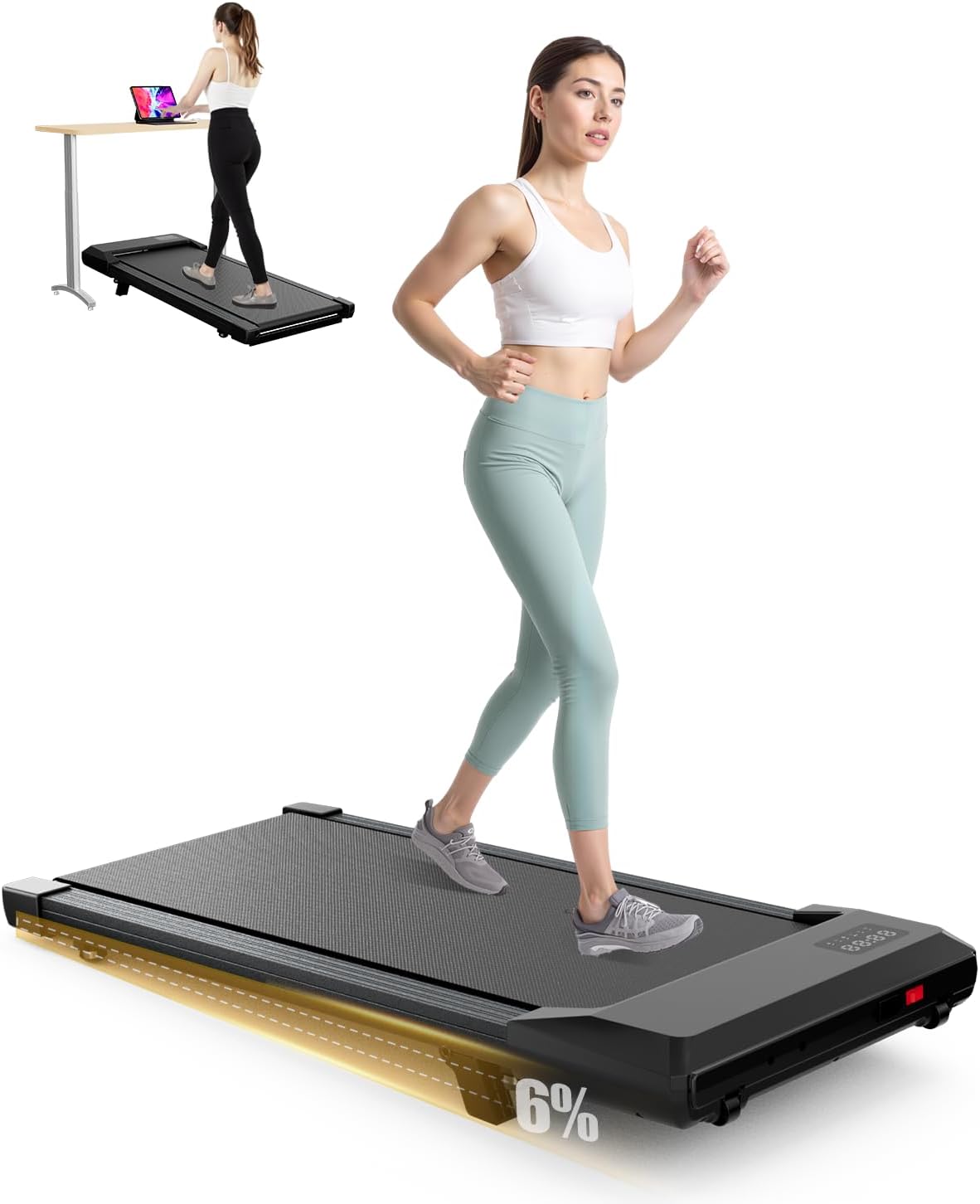 Treadmill Incline Home 3Hp - Caminadora Portátil 3 en 1 para