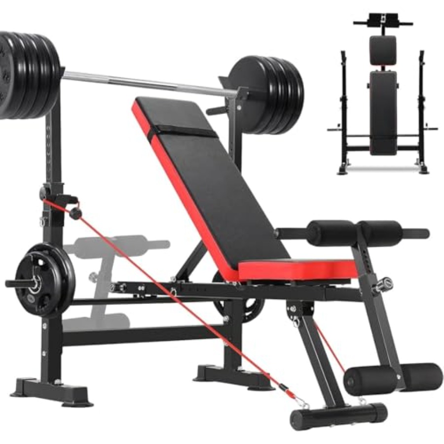 Bench Press Adjustable Incline - Banco de pesas de 900 LBS