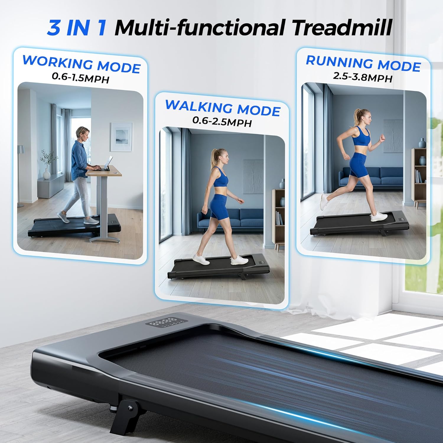Caminadora compacta 3 en 1 par - Treadmill Incline Home 3Hp reseña y precio