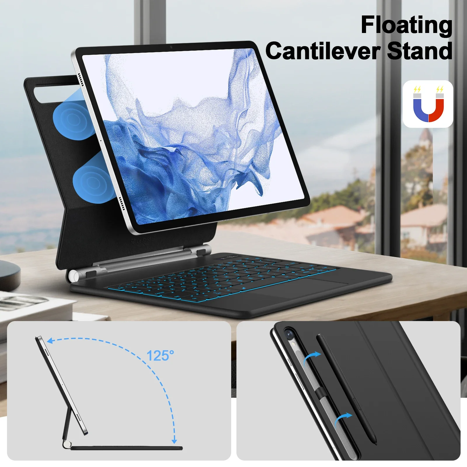 Funda con teclado Magic para l - Rowing Machine Magnetic reseña y precio