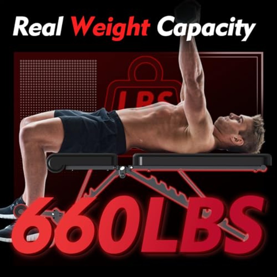 Banco de Pesas Ajustable 660LB - Bench Press Adjustable Incline reseña y precio