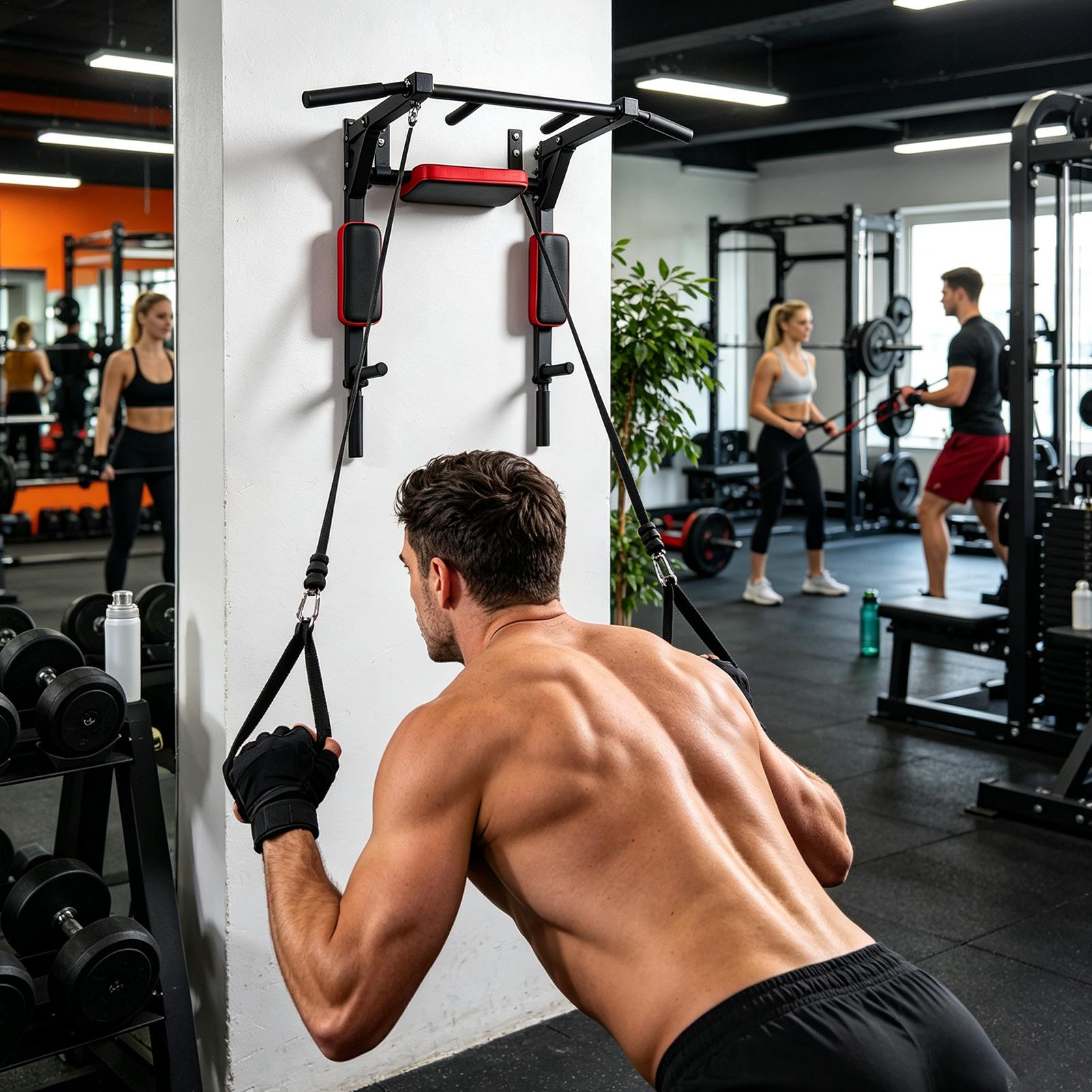Barra de dominadas montada en  - Pull Up Bar Wall Mounted reseña y precio